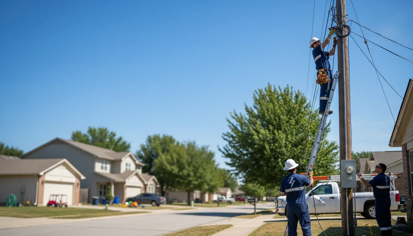 Residential electrician providing installation services in Brashear, TX
